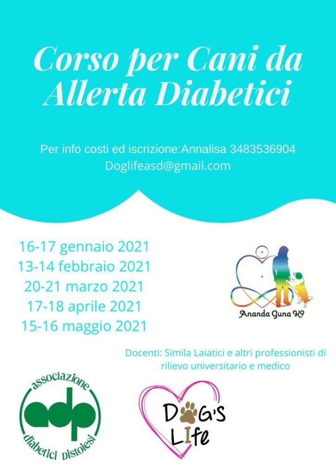 CORSO CANI DA ALLERTA PER DIABETICI - CANI DA ALLERTA DIABETICI